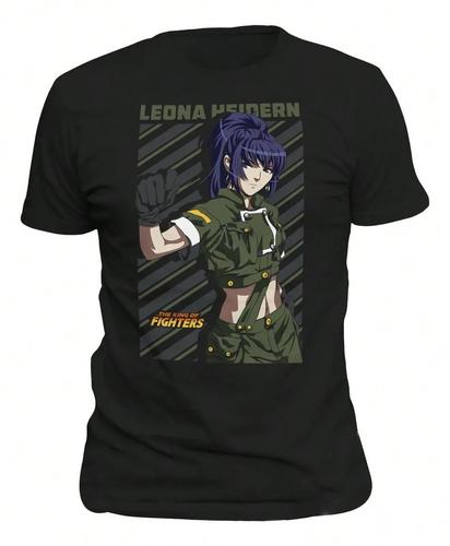 Leona Heidern Waifu Shirt Anime The King Of Fighters Waifu Black Tshirt