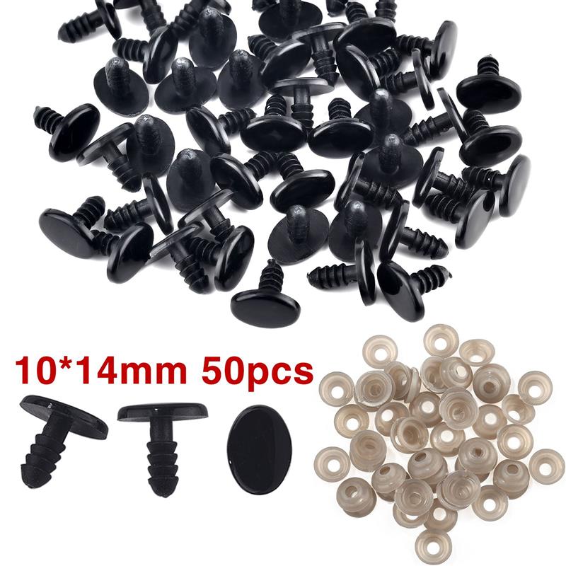 

50 шт. Аксессуары для кукол, черные пластиковые плюшевые безопасные носы, амигуруми для DIY, забавные игрушечные глаза, носы, аксессуары для анимы, ремесла, изготовление