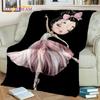Cartoon Ballerina Fairy Cute Ballet Girl Blanket,soft Throw Blanket for Home Bedroom Bed Sofa Picnic Office Cover Blanket Kids