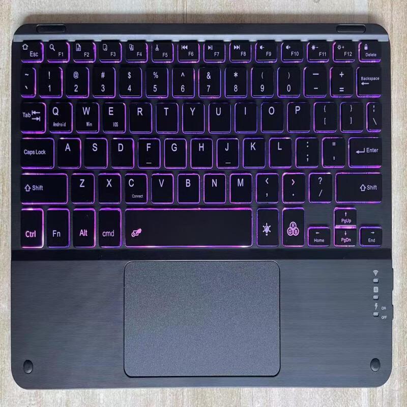 OLOEY 10-inch Backlit Bluetooth Touchpad Keyboard for Tablets