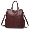 Modischer multifunktionaler Rucksack für Damen, Umhängetasche aus weichem Leder, Handtasche