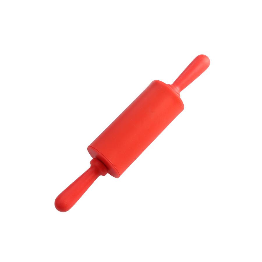Non-Stick Plastic Handle Pin Pastry Dough Flour Roller Silicone Rolling Pin Pizza Pasta Roller Kitchen Pastry Baking Tool
