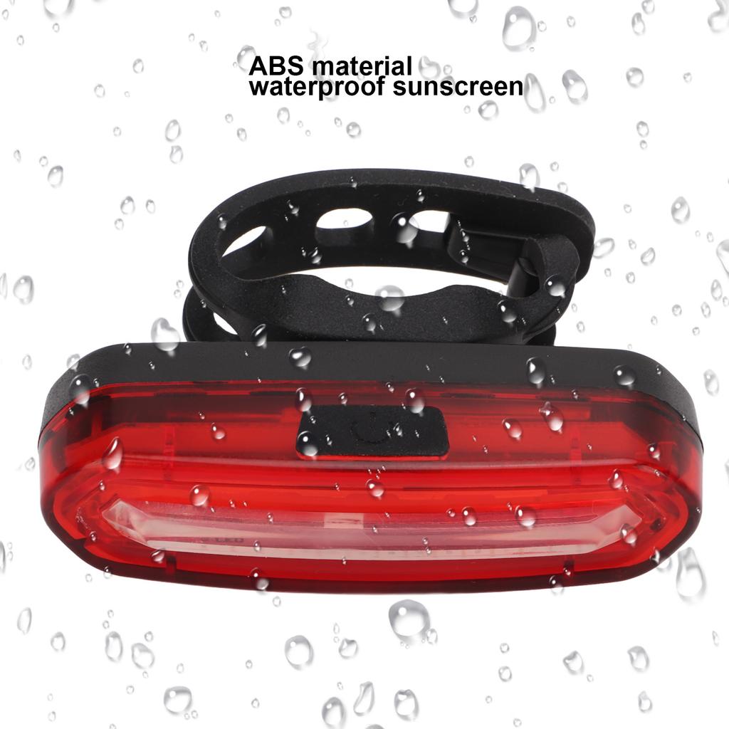 Bike Tail Light Rechargeable LED Waterproof USB Portable Bike Rear Light with 6 Lighting Modes for Mountain Bike