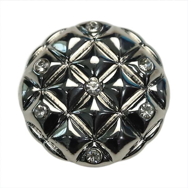 Small Fragrant Wind Turtle Face With Diamond Buttons Metal Tweed Jacket Double-Sided Nylon Coat Buttons