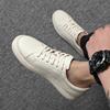 Spring New Shoes for Men Genuine Leather Casual Shoes Concise White Skateboard Shoes Youth Lace-up Sneaker