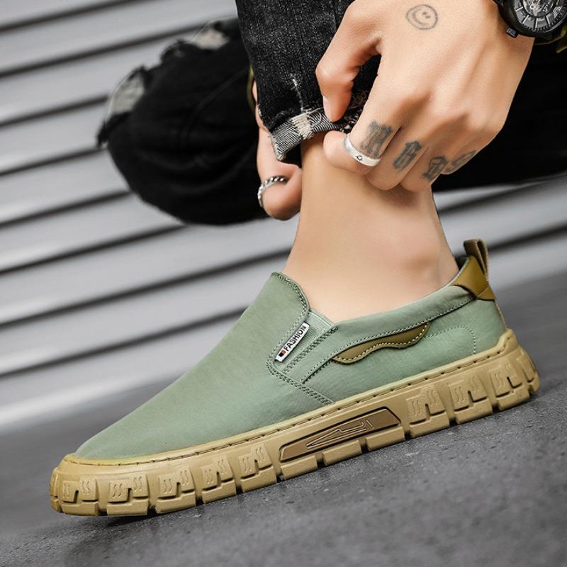 

Мужские кроссовки, дышащая парусиновая обувь Ice Silk, повседневная обувь для ходьбы для мужчин, новые туфли на плоской подошве, дизайнерские мокасины Zapatillas Hombre 44 зелёный