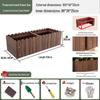 Outdoor Carbonized Wood Rectangular Planter Box