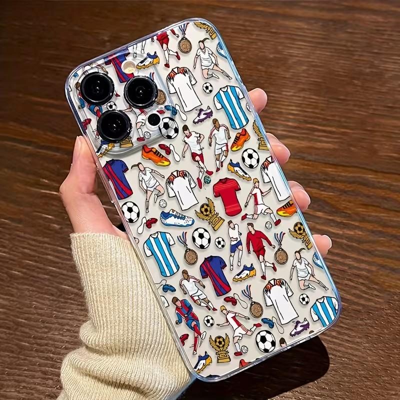 Phone Case For Samsung S26 S25 S24 S23 S22 S21 20 FE Note20 Note10 Plus Ultra Lite Edge 5G Clear Soft TPU Cover Cartoon Football Samsung S25 Plus 5G