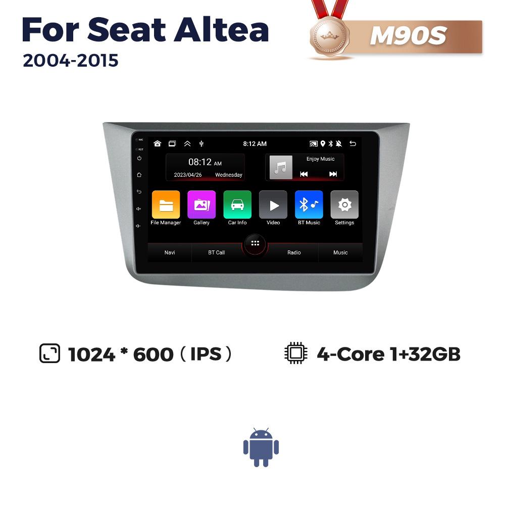 

Новый Android Car Radio Multimedia Video Player для Seat Altea 2004-2015 Toledo 2004-2009 GPS Navigation BT Carplay 2Din Head Unit