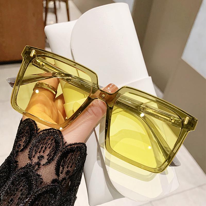 Unisex Trendy Large Frame Anti-UV Sunglasses - Popular Douyin Style