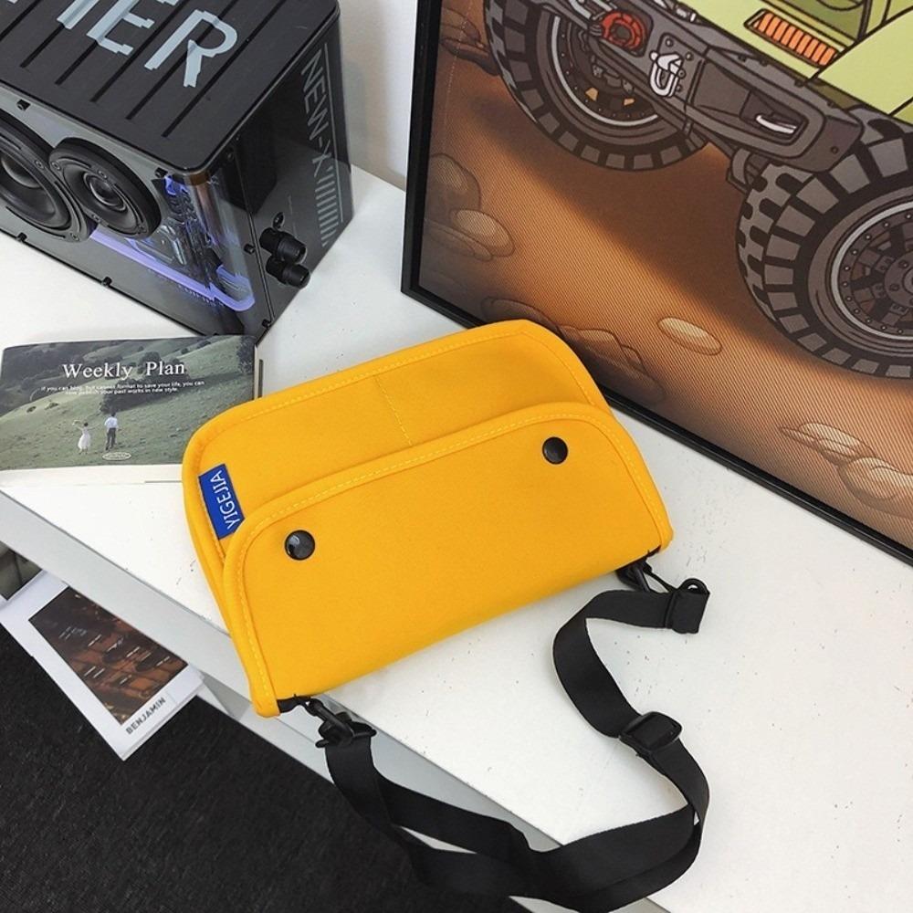 

Нейлоновая сумка кроссбоди большой вместимости в корейском стиле, мужская наплечная сумка, квадратная сумка-мессенджер, унисекс Yellow No Pendant