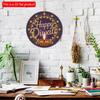 1pc 2d Flat Joyful Festival Circular Wooden Signs - 20cm: Kwanzaa, Diwali, Family Independence Day, Farmhouse, Bar, Cafe, Porch Decoration, Gifts