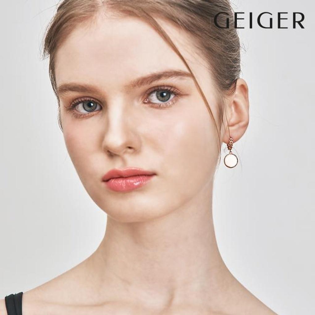 [Geiger Jewelry] 18K Coin One-Touch Earrings (Gold Pin) GI8KPEE011