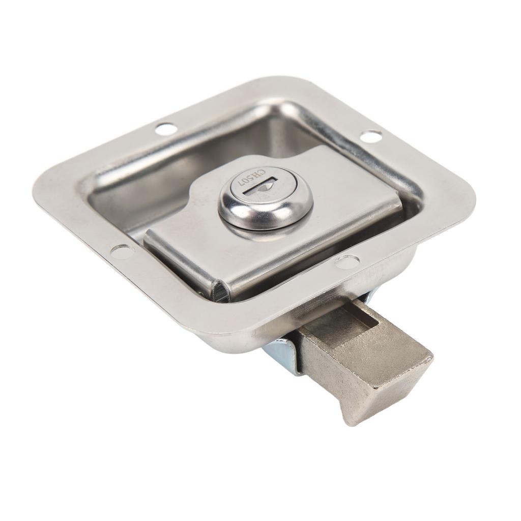 Tool Box Handle Latch with 2 Keys 304 Stainless Steel Mirror Polishing Flush Mounted for RVs Trucks Campers