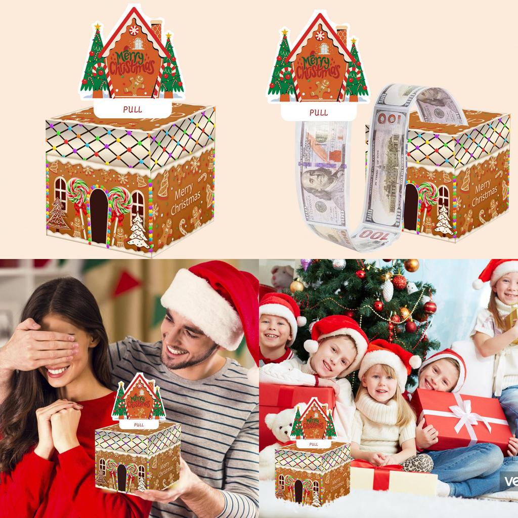 Christmas Theme Candy Gingerbread Man Money Box For Holiday Party Decor And Gift