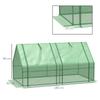Mini Kleine Kweekkas met Stalen Frame & PE Afdekking & Raam met Rits Poly tunnel Kassen voor Planten Groenten, 180 x 90 x 90 cm, Groen