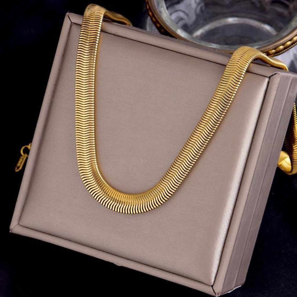 316L Stainless Steel Thick Snake Bone Necklace For Women Punk Hip Hop 2023 Trend Party Gift Fashion  collier