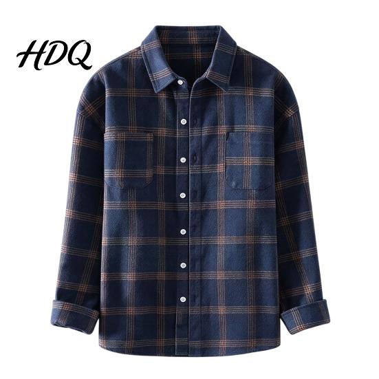 Casual Shirt Men Plaid Print Jacket Long Sleeve Button Down Autumn Outerwear Coat Lapel for Commuting Layering Outfits Breathable Tops