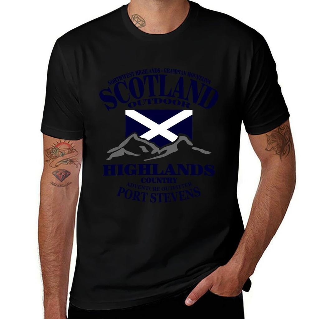 Scotland Highlands Tshirt Casual Trendy Short Sleeve Tshirt