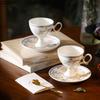 Gold-plated Flower Ceramic Cup&saucer Goblet Mugs Dining Table Coffee Mug Milk Cups Afternoon Tea Teacup Fruit Juice Container