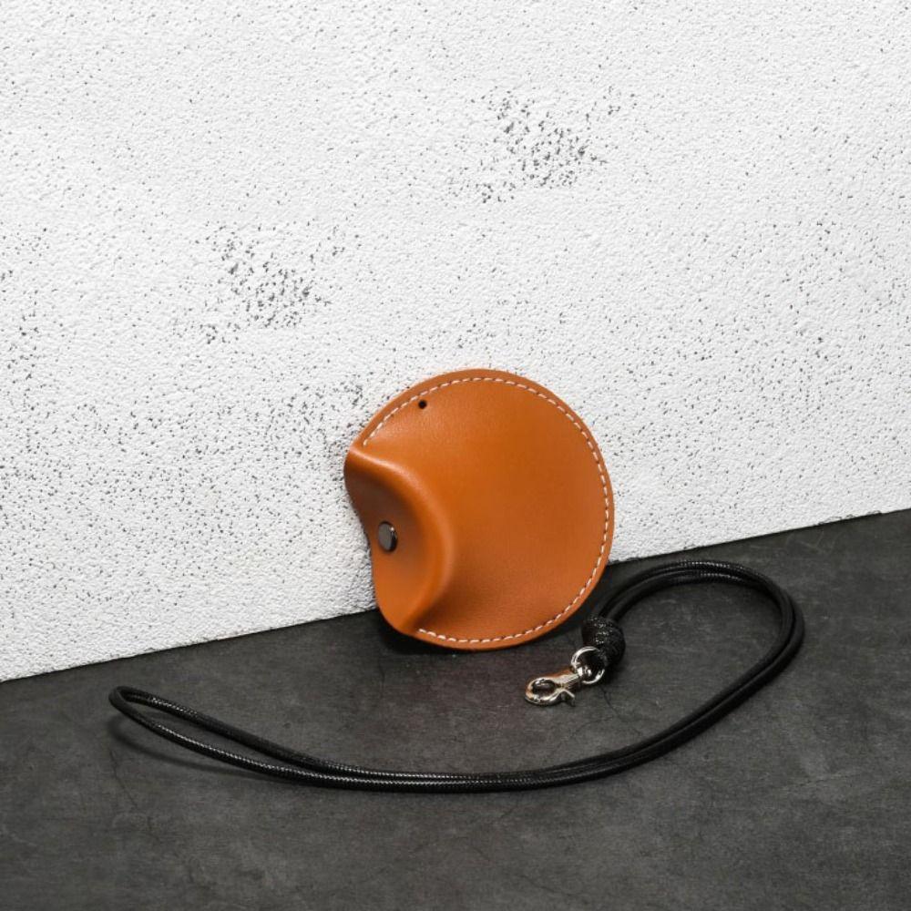 PU Leather Hanging Neck Coin Purse With Lanyard PU Leather Coin Purse Portable Key Case  Male