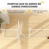 Foldable Dog Gate, 8-Panel Pet Fence, Double-Locking, White