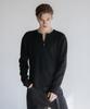 Dekkoloso Veil Henley Neck Knit [Black]