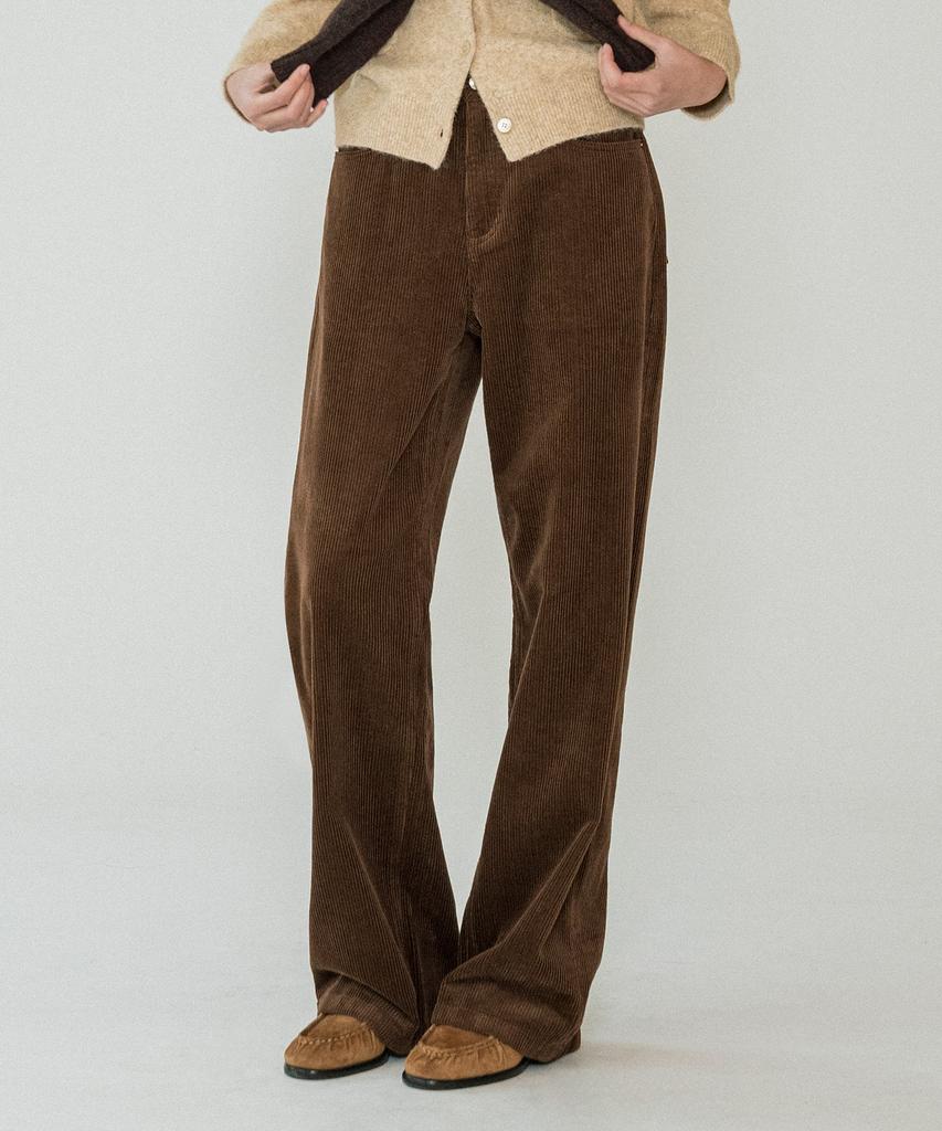 Banwonateullie P3270 Wide Corduroy Pants_Brown
