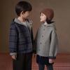 Hacikis Kids' Hooded Plaid Wool Blend Double-Faced Winter Coat