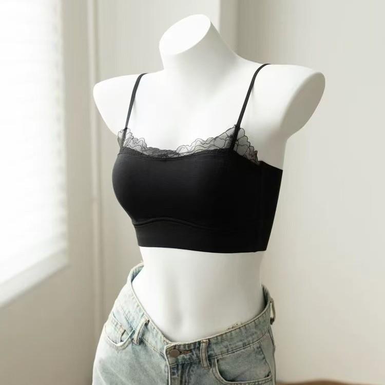 Tube top women's summer thin inner sling vest anti-light chest wrap sexy lace back integrated bra