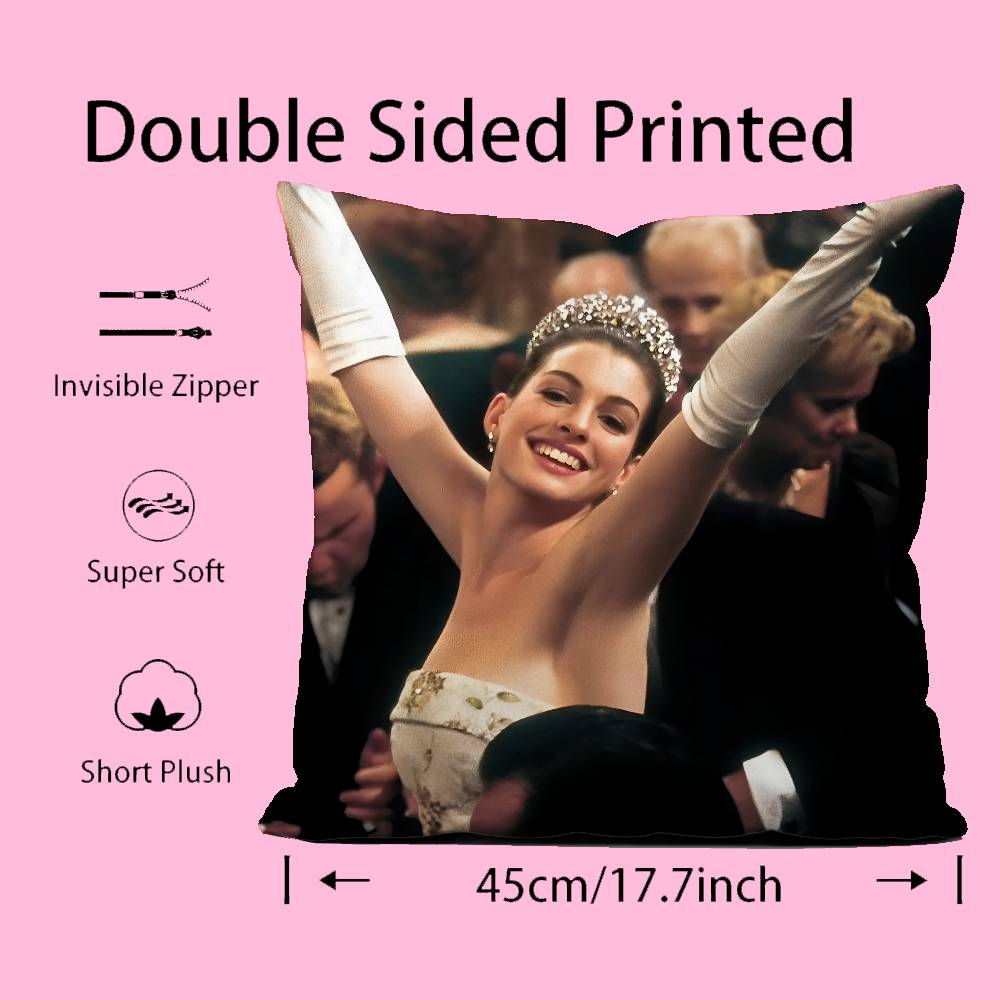 Actor A-Anne H-Hathaway Pillow Case Pattern Printing Pillowcase Living Room Sofa Cushion Cover Bedroom Room Decor