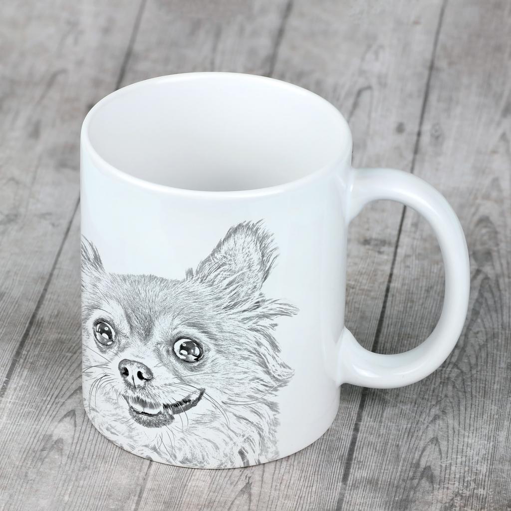 Chihuahua Long-haired - Cup with a Dog, Cute Cup with Graphics, a Gift with Your Photo from the Art-Dog Brand
