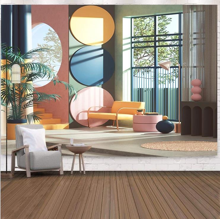 Living Room Balcony Potted Plant Pattern Hanging Cloth Home Wall Decoration Tapestry Bedroom Living Room Tapestry