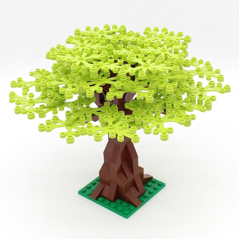 Street View Children's Toys Tree Stools Plants Toy Gifts Flowers Colorful tree Compatible MOC Accessories City Building Blocks Children's Park