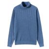 Mens Warm High Neck Knit Sweater Winter Solid Color Casual Long Sleeve Pullover