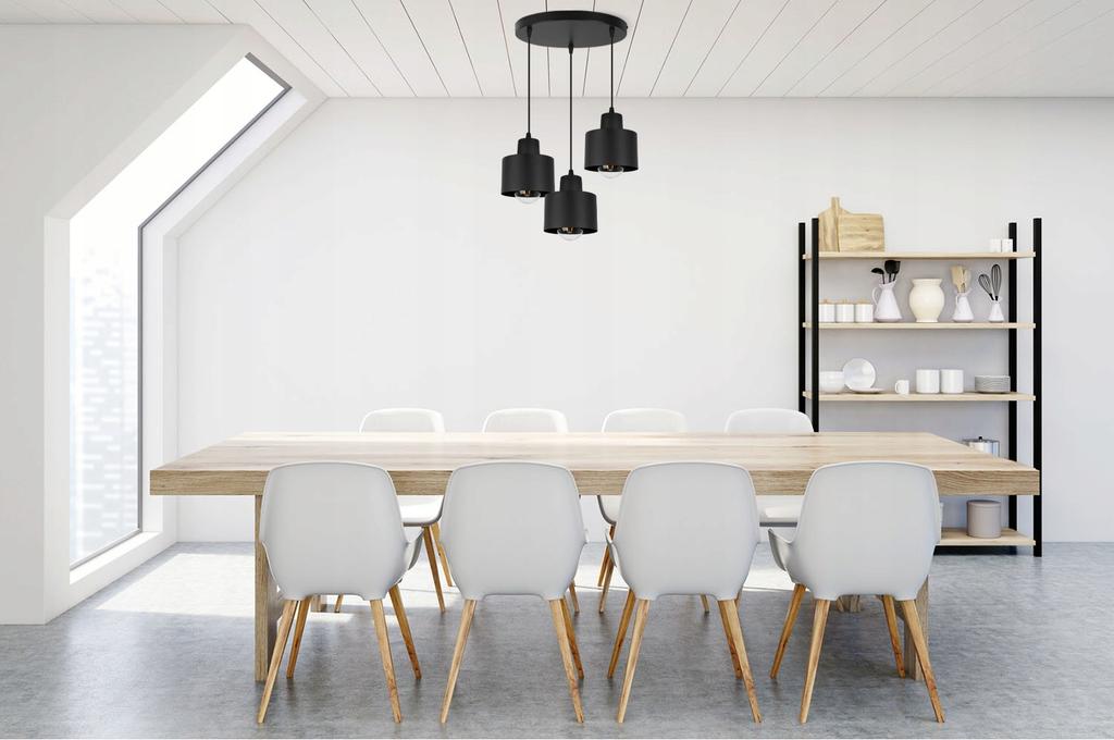 MODERN CEILING HANGING LAMP BLACK LED LAMP