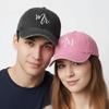 Adjustable Mr Mrs Embroidery Caps Washed Cotton Outdoor Sunscreen Hats Couple Baseball Hats