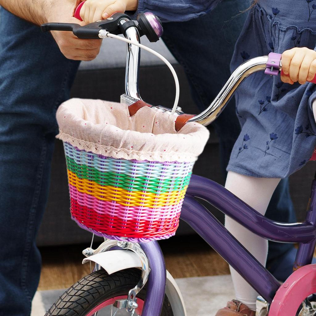Kaufe Kinder Fahrrad Korb Front Dekoration Radfahren mit Straps Lenker fr  zum Preis ab 19 | Joom