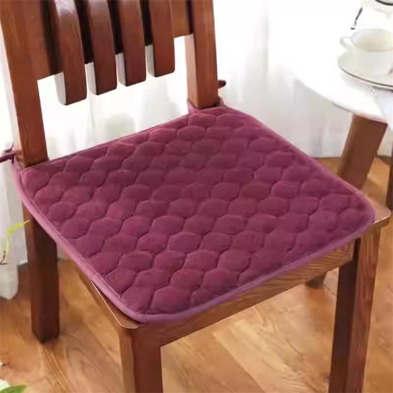 Winter Plush Cushion With String Home Decoration Non-slip Dining Chair Cushion Student Cushion Office Computer Chair Mat