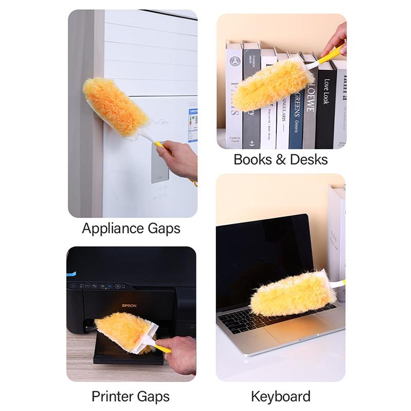 Double Sided 360° Electrostatic Duster Disposable Duster Swiffer for Dust Refills for Spider Webs Large-Scale Cleaning CCD004