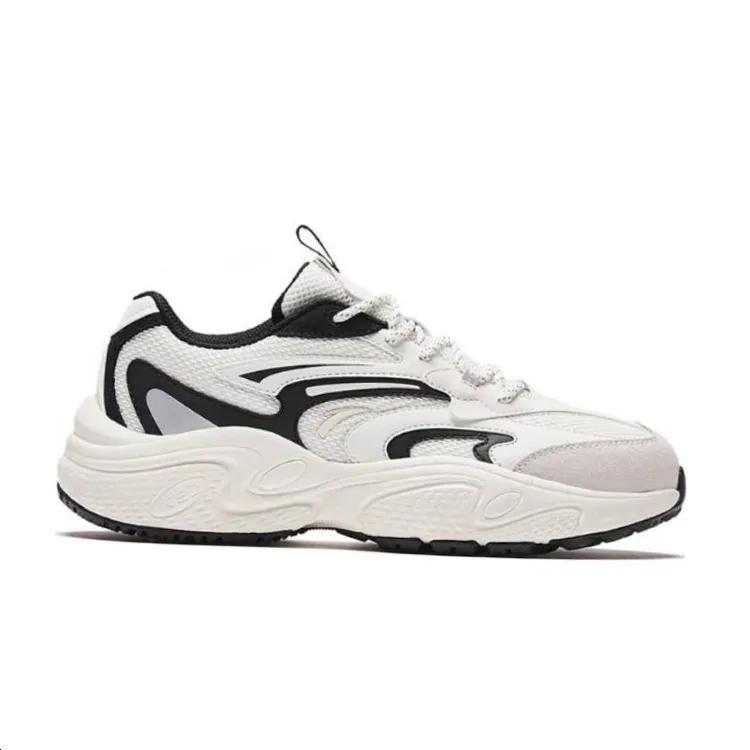 Anta C37 Series Slip Resistant Abrasion Resistant Low top Casual Shoes Women's White Black (Unisex) Chunky Sneakers 922318890 7