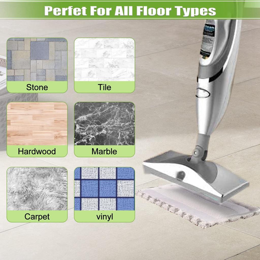 Steam Mop Replacement Cloth, Washable Cleaning Pad, White 4PCS