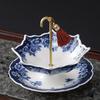 Creativi Ombrelli Blu e Bianchi Filtri da Tè Filtri in Ceramica Decorazioni Ornamenti Cerimonia del Tè Accessori da Tè Regalo per Amici