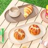 WORTHBUY Plastic Oval Dinner Plate Dishes Reusable Cake Dessert Tray Snack Tray Food Serving Tray Tableware Dishwasher Safe