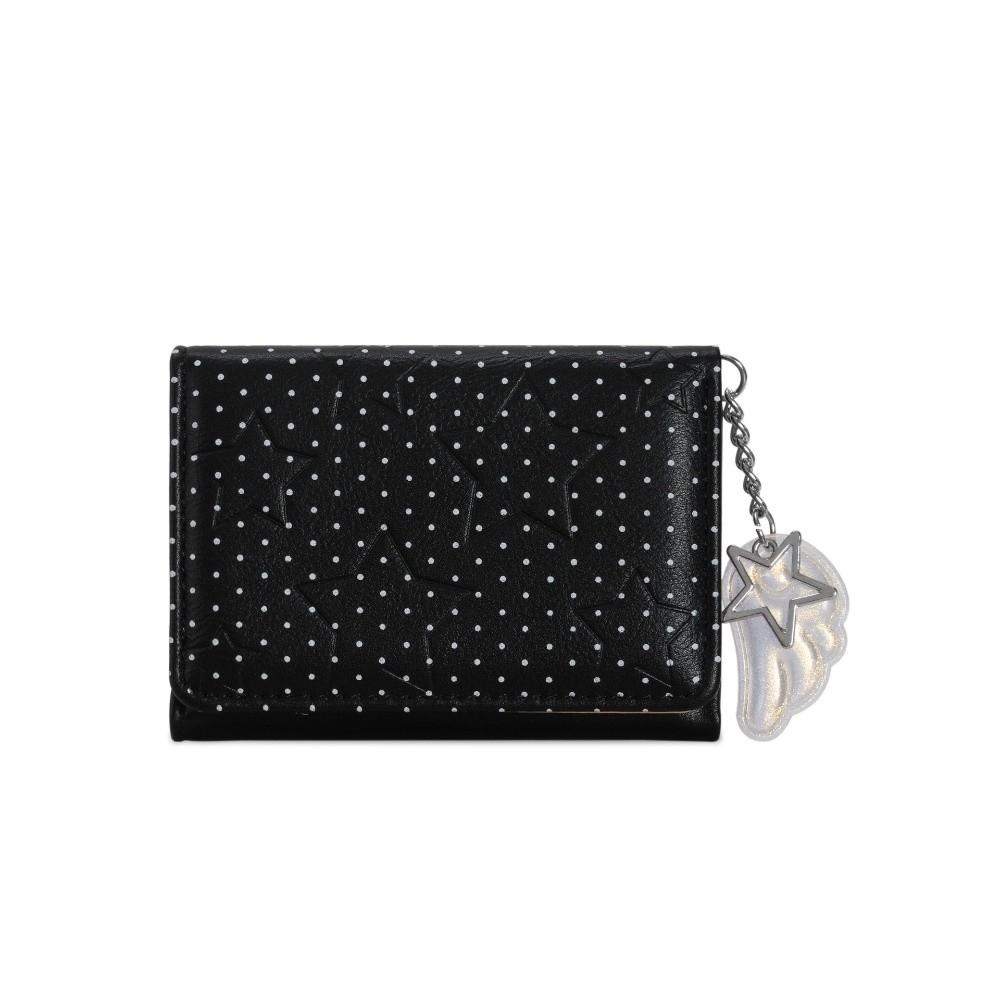 Lightweight Polka Dot Trifold Wallet PU Leather Mini Wallet Aesthetic Card Holder Daily Use
