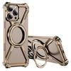 For iPhone 16 Pro Max Bumper Cases Borderless Metal Frame Cover Compatible with MagSafe Kickstand