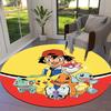 1pc Pokémon Characters with Ash and Friends Round carpet, Made of Polyester,Perfect for Decorating Office Chairs, Living Rooms,fplt109