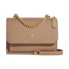 Klare Cross Grain Leather Crossbody Bags Women's Taupe (Unisex) Crossbody Bags C9949 IMTAU