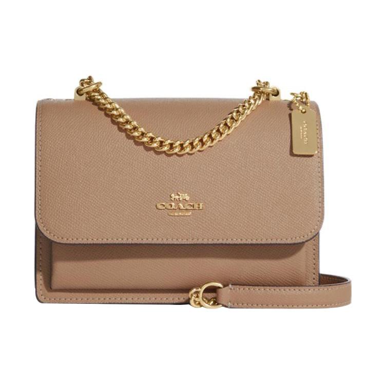 Coach Klare Cross Grain Leather Crossbody Bags Women's Taupe (Unisex) Crossbody Bags C9949 IMTAU