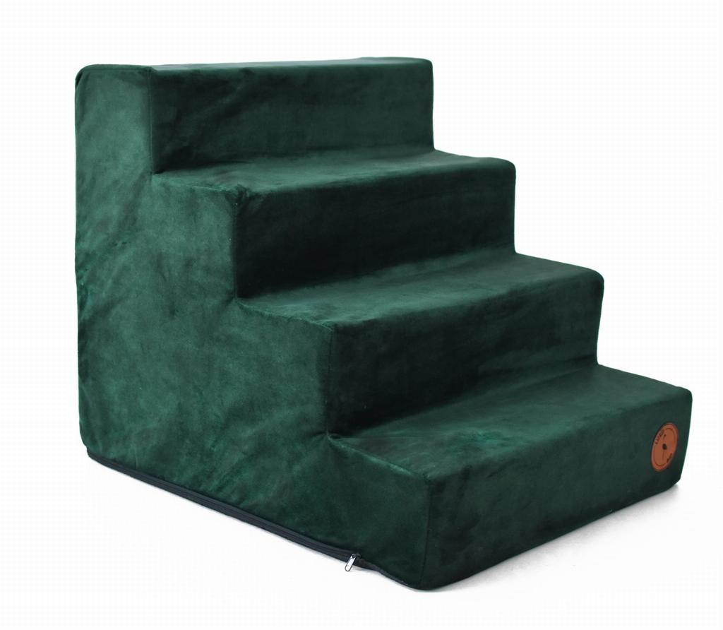 Milo Velvet Bottle Green Stairs 3 Steps